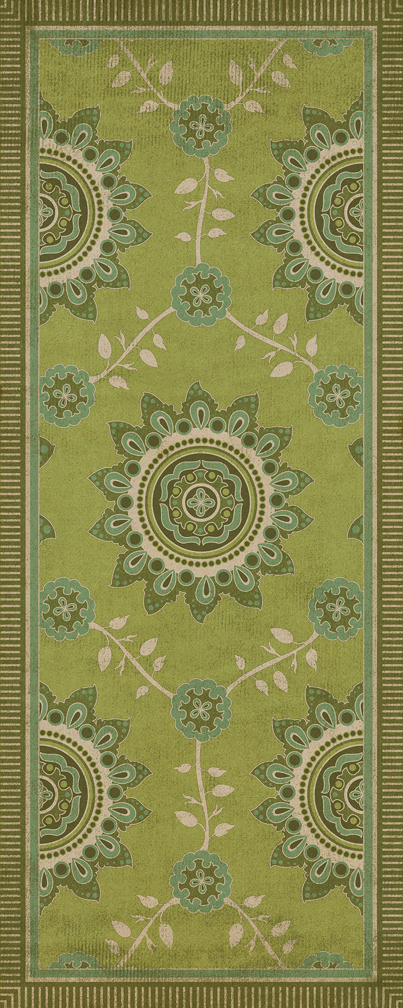 Pattern 44 Sashiko 36x90 Vintage Vinyl Floorcloth