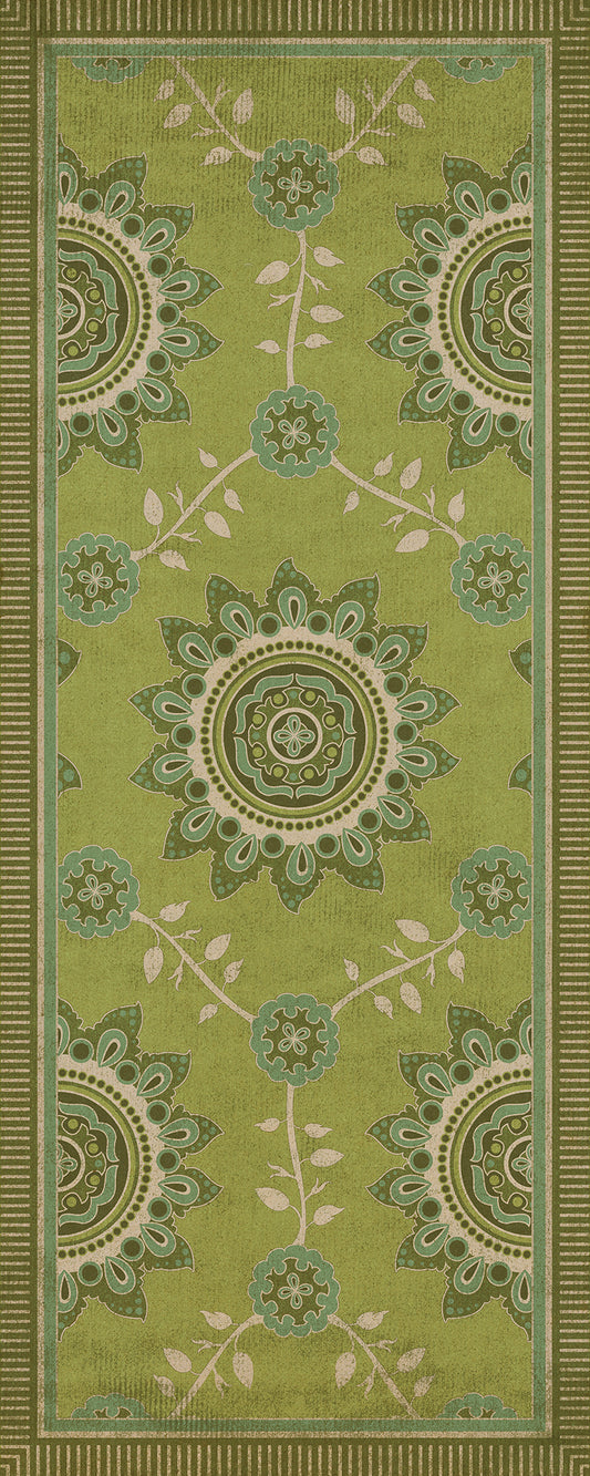 Pattern 44 Sashiko 36x90 Vintage Vinyl Floorcloth