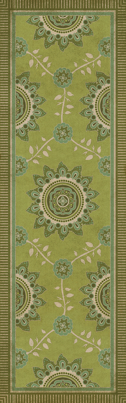 Pattern 44 Sashiko 36x115 Vintage Vinyl Floorcloth