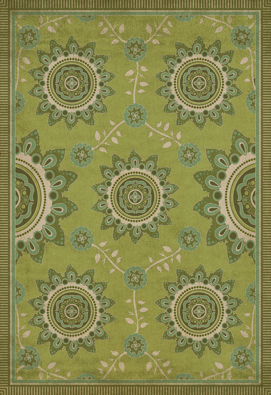 Pattern 44 Sashiko 96x140 Vintage Vinyl Floorcloth