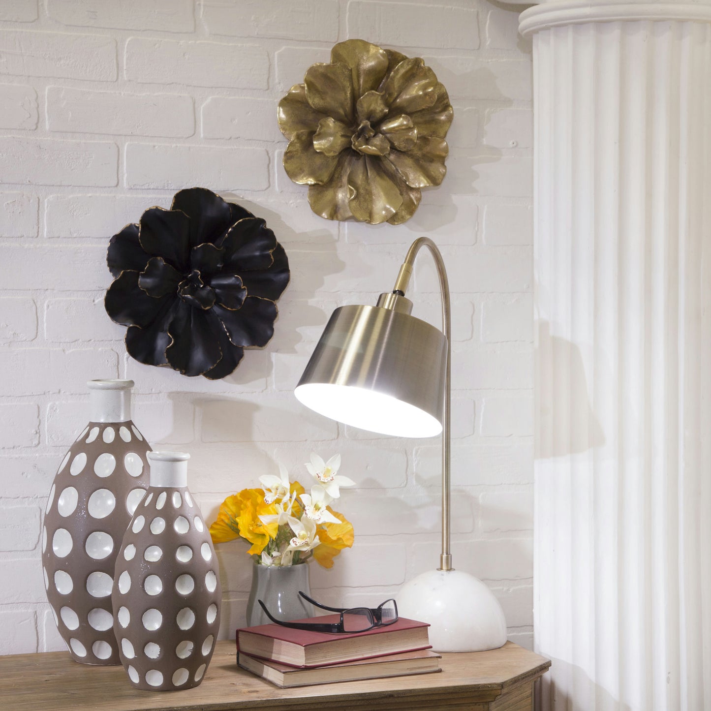 Metal 22" Desk Lamp, Brass