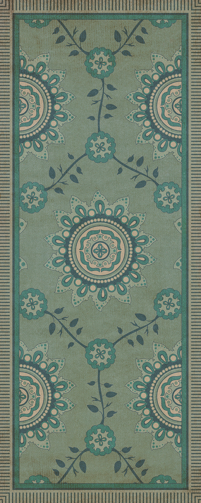 Pattern 44 Shisha 36x90 Vintage Vinyl Floorcloth