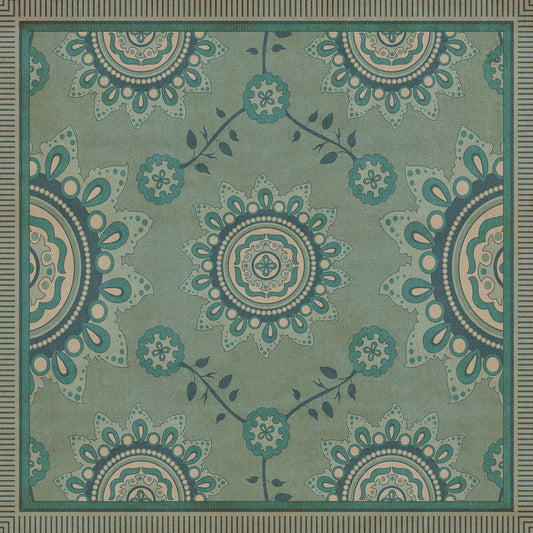 Pattern 44 Shisha 60x60 Vintage Vinyl Floorcloth