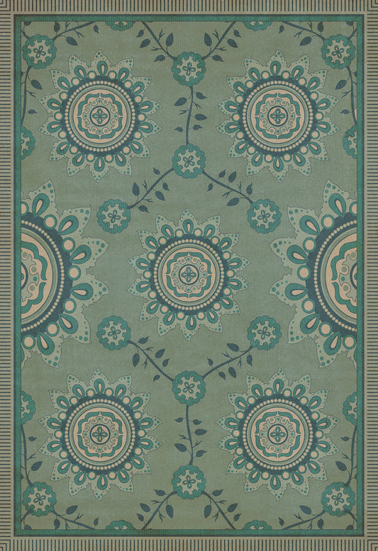 Pattern 44 Shisha 96x140 Vintage Vinyl Floorcloth
