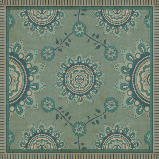 Pattern 44 Shisha 120x120 Vintage Vinyl Floorcloth