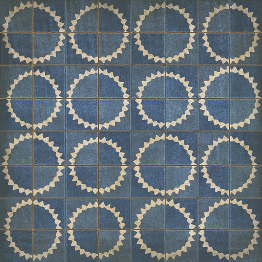 Pattern 46 Empty Spaces Between the Stars 36x36 Vintage Vinyl Floorcloth