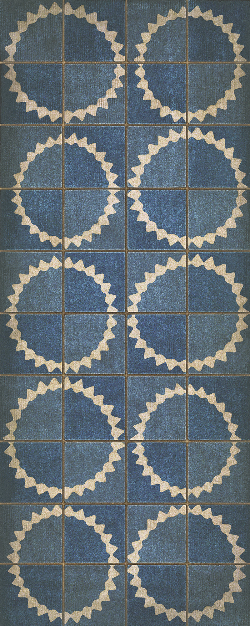 Pattern 46 Empty Spaces Between the Stars 36x90 Vintage Vinyl Floorcloth