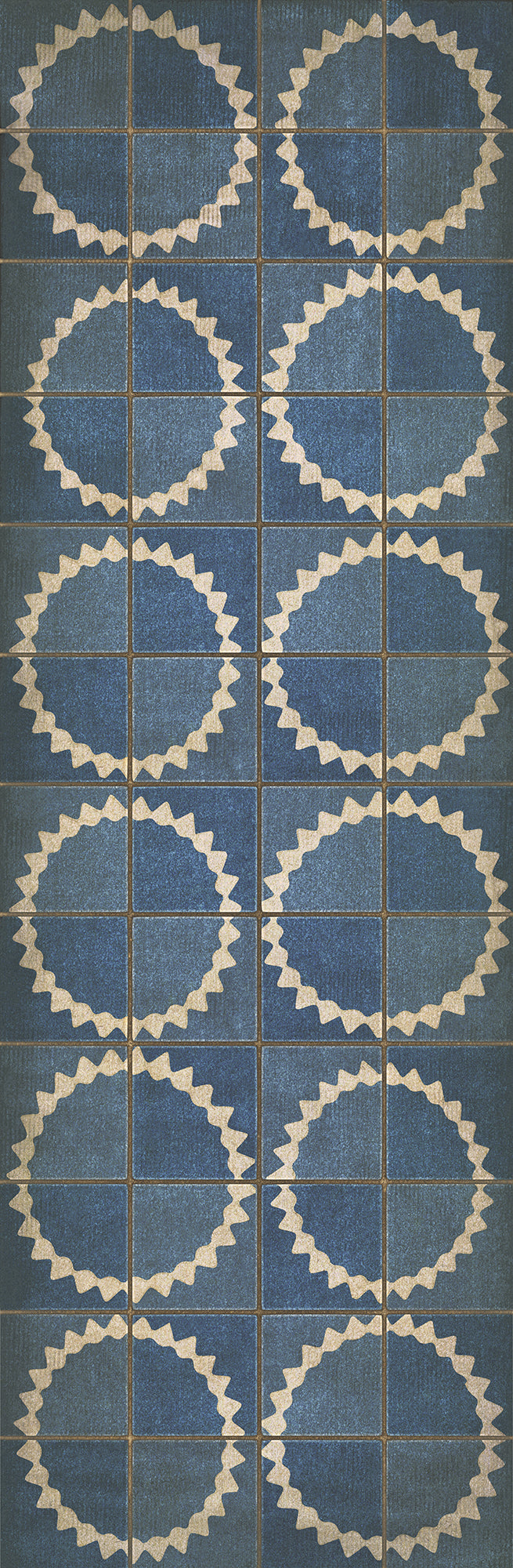 Pattern 46 Empty Spaces Between the Stars 36x115 Vintage Vinyl Floorcloth