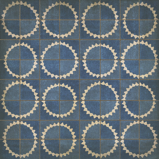 Pattern 46 Empty Spaces Between the Stars 48x48 Vintage Vinyl Floorcloth