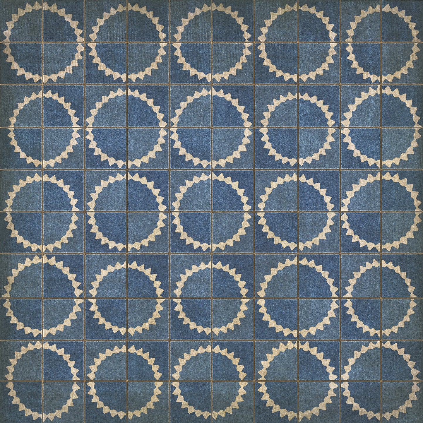 Pattern 46 Empty Spaces Between the Stars 60x60 Vintage Vinyl Floorcloth