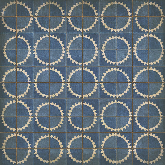 Pattern 46 Empty Spaces Between the Stars 60x60 Vintage Vinyl Floorcloth