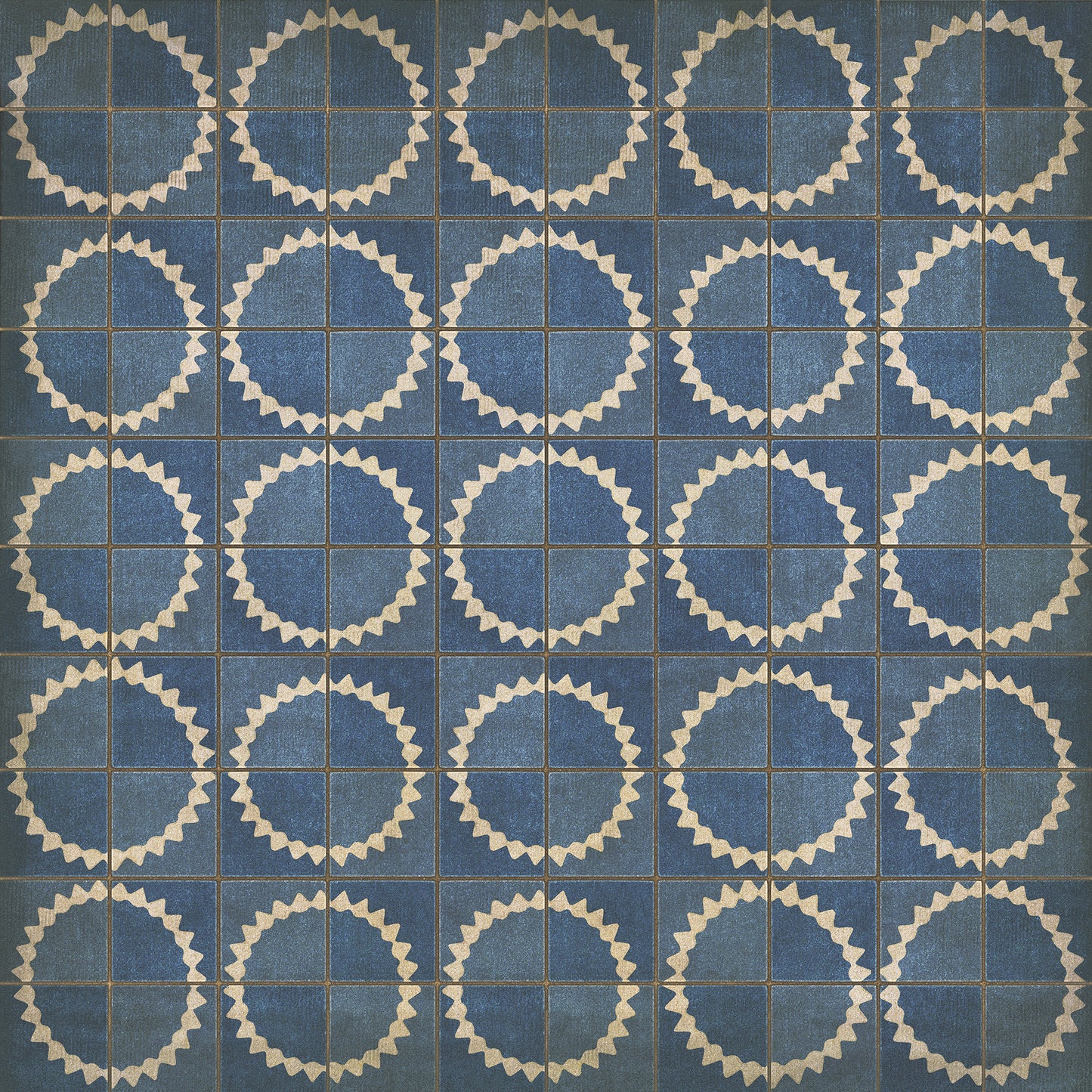 Pattern 46 Empty Spaces Between the Stars 72x72 Vintage Vinyl Floorcloth