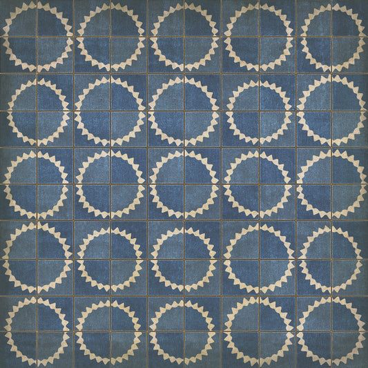 Pattern 46 Empty Spaces Between the Stars 72x72 Vintage Vinyl Floorcloth