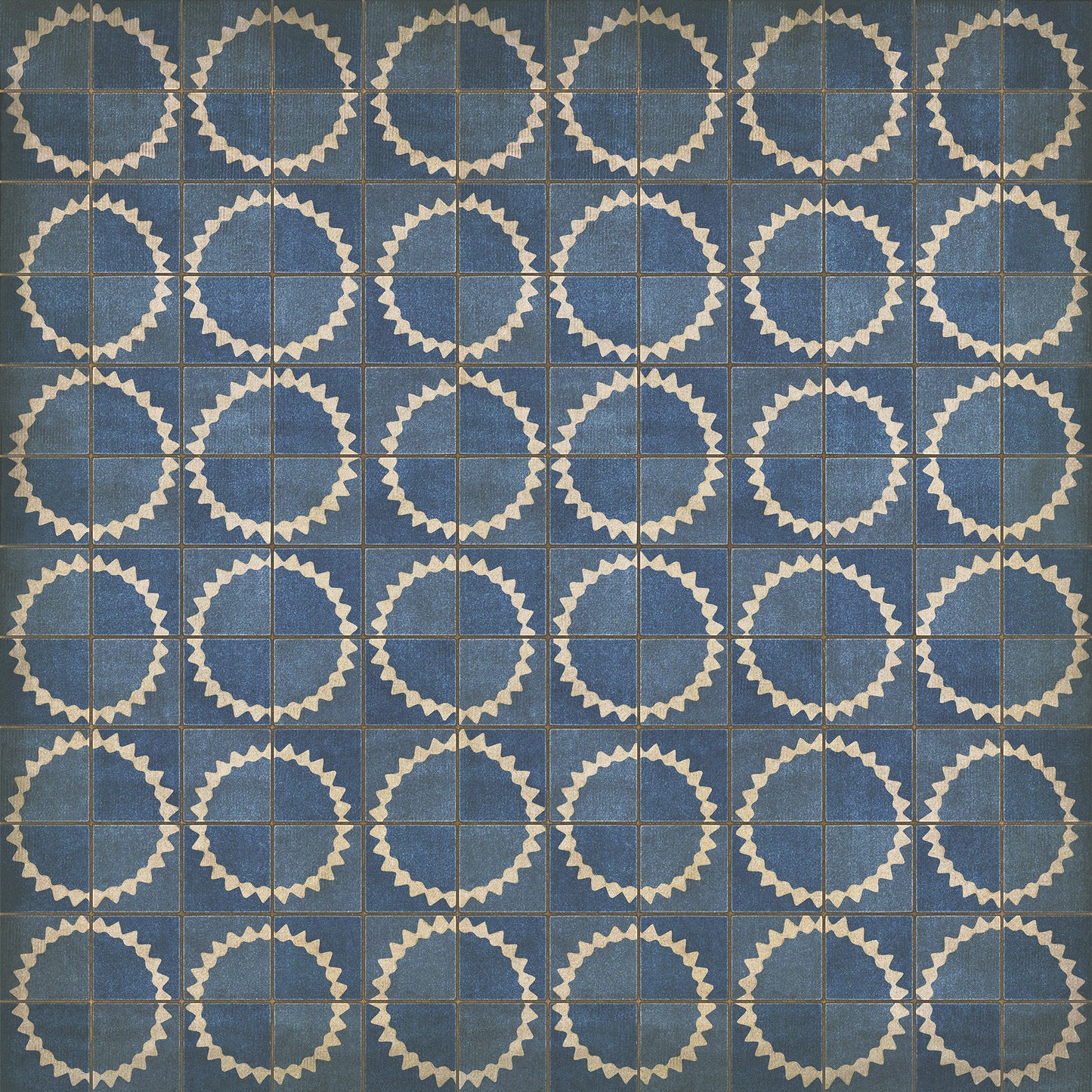 Pattern 46 Empty Spaces Between the Stars 96x96 Vintage Vinyl Floorcloth