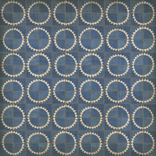 Pattern 46 Empty Spaces Between the Stars 96x96 Vintage Vinyl Floorcloth
