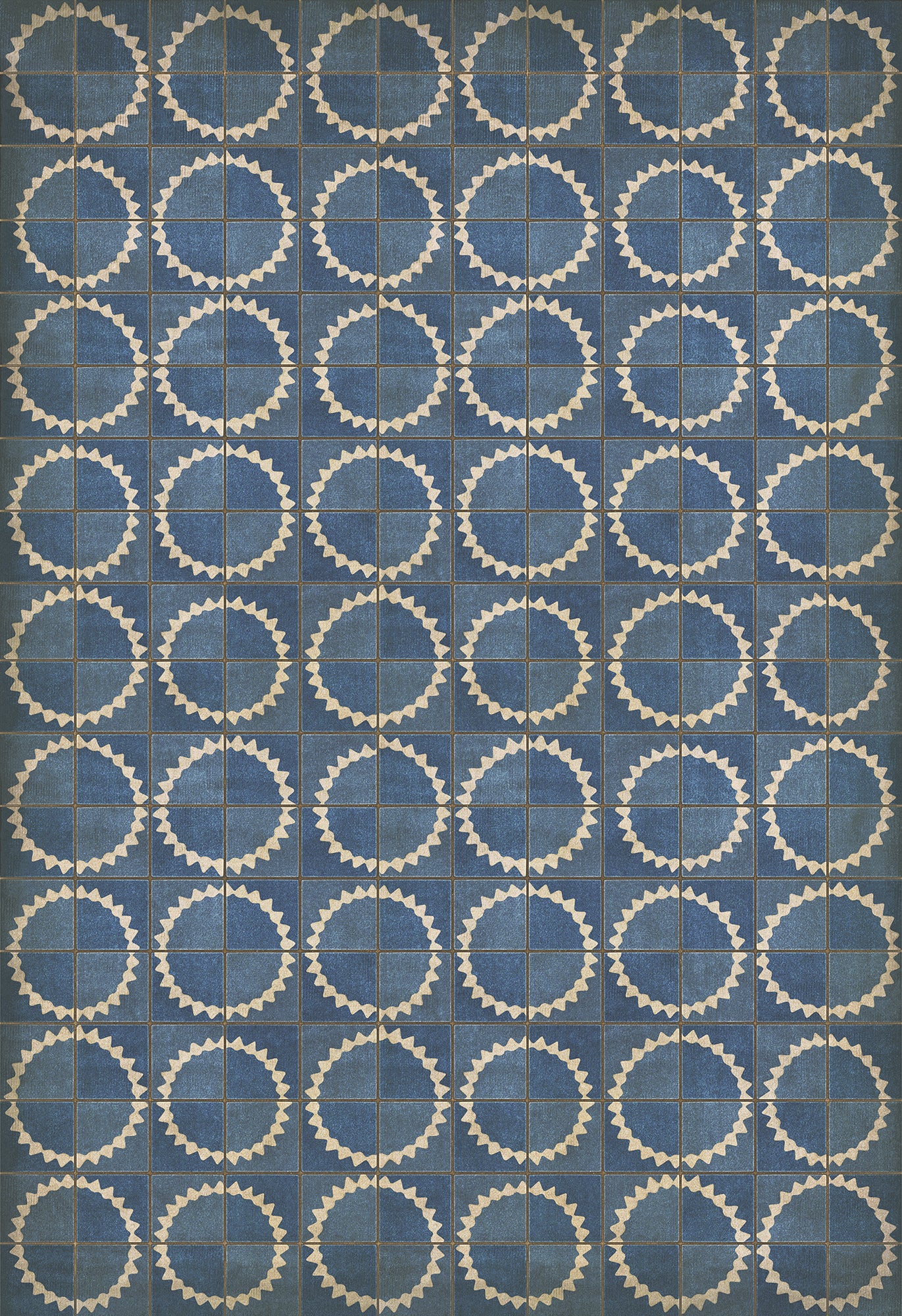 Pattern 46 Empty Spaces Between the Stars 96x140 Vintage Vinyl Floorcloth