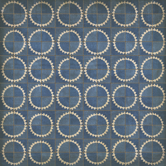 Pattern 46 Empty Spaces Between the Stars 120x120 Vintage Vinyl Floorcloth