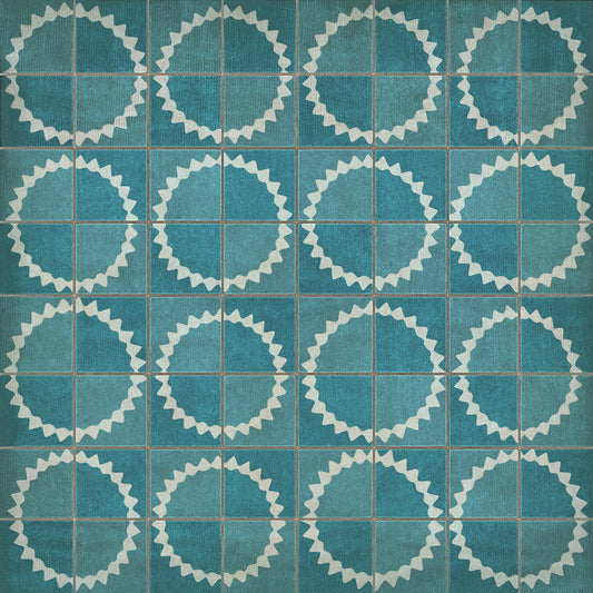 Pattern 46 Stellar 48x48 Vintage Vinyl Floorcloth