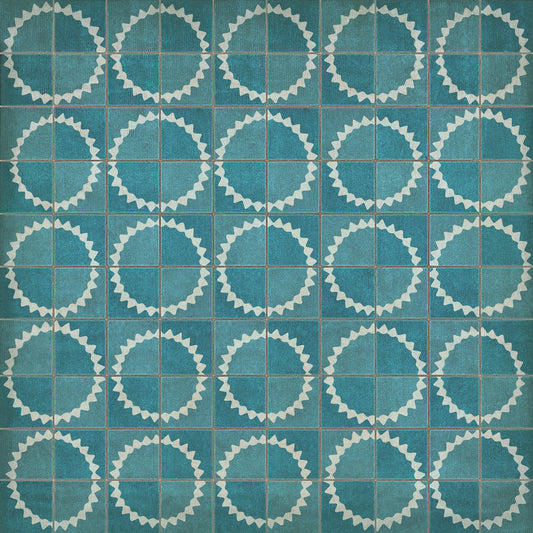 Pattern 46 Stellar 60x60 Vintage Vinyl Floorcloth