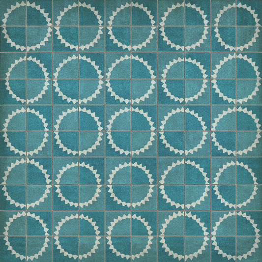 Pattern 46 Stellar 72x72 Vintage Vinyl Floorcloth