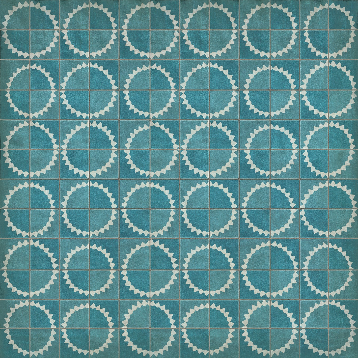 Pattern 46 Stellar 96x96 Vintage Vinyl Floorcloth
