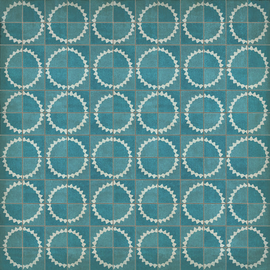 Pattern 46 Stellar 96x96 Vintage Vinyl Floorcloth