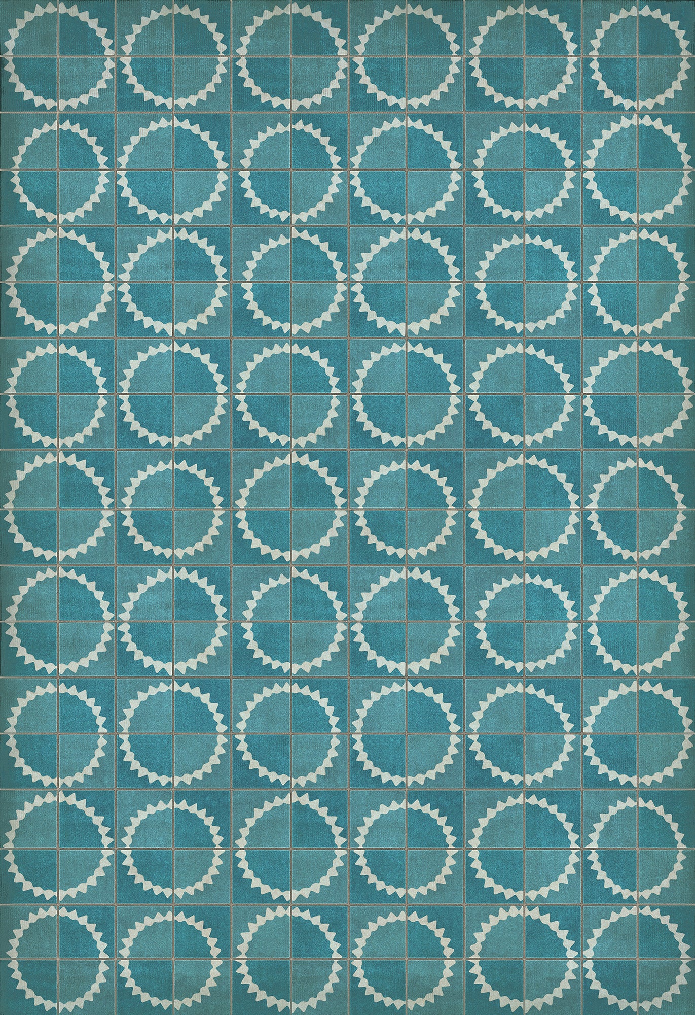 Pattern 46 Stellar 96x140 Vintage Vinyl Floorcloth