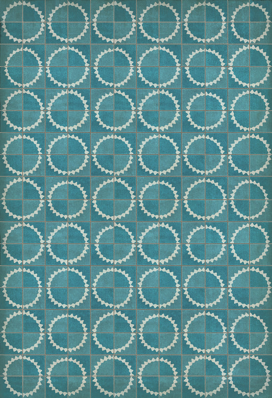 Pattern 46 Stellar 96x140 Vintage Vinyl Floorcloth