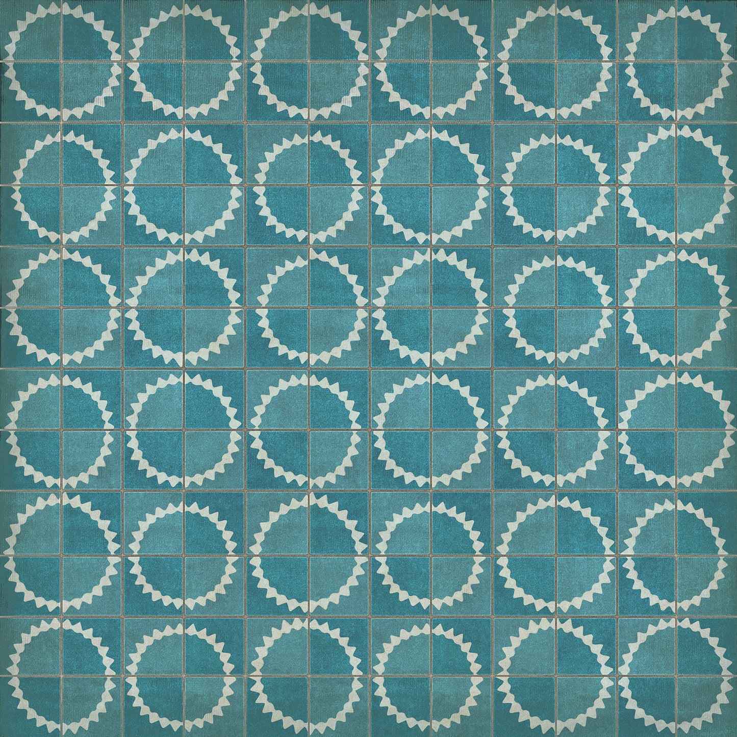 Pattern 46 Stellar 120x120 Vintage Vinyl Floorcloth