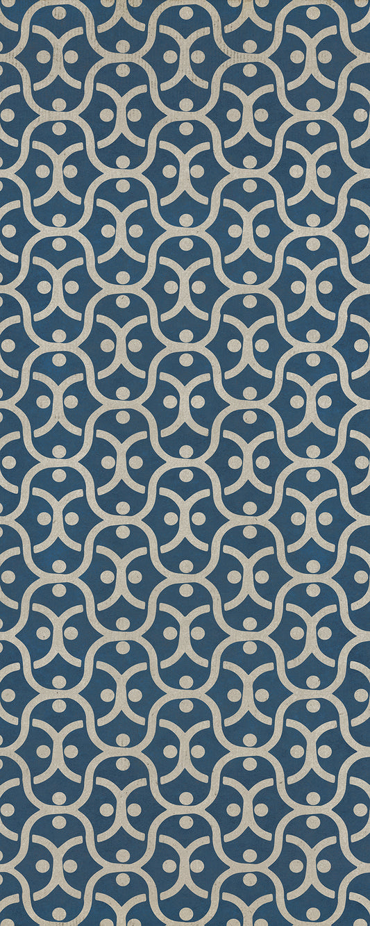 Pattern 47 A Beautiful Mind 36x90 Vintage Vinyl Floorcloth