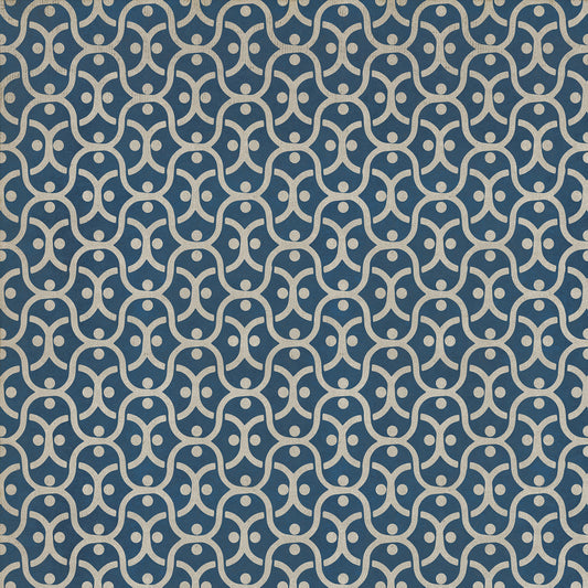 Pattern 47 A Beautiful Mind 48x48 Vintage Vinyl Floorcloth