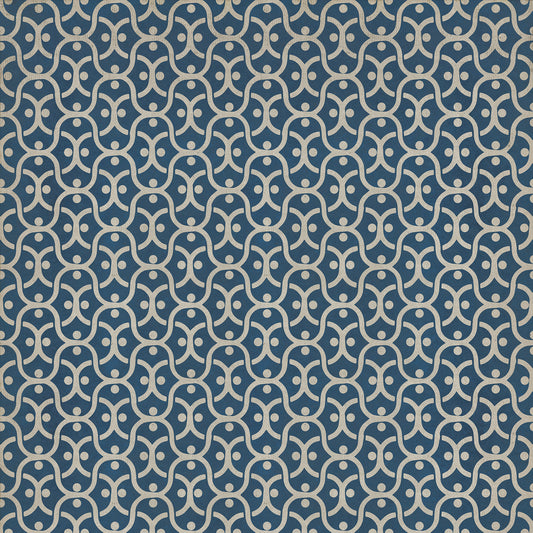 Pattern 47 A Beautiful Mind 60x60 Vintage Vinyl Floorcloth