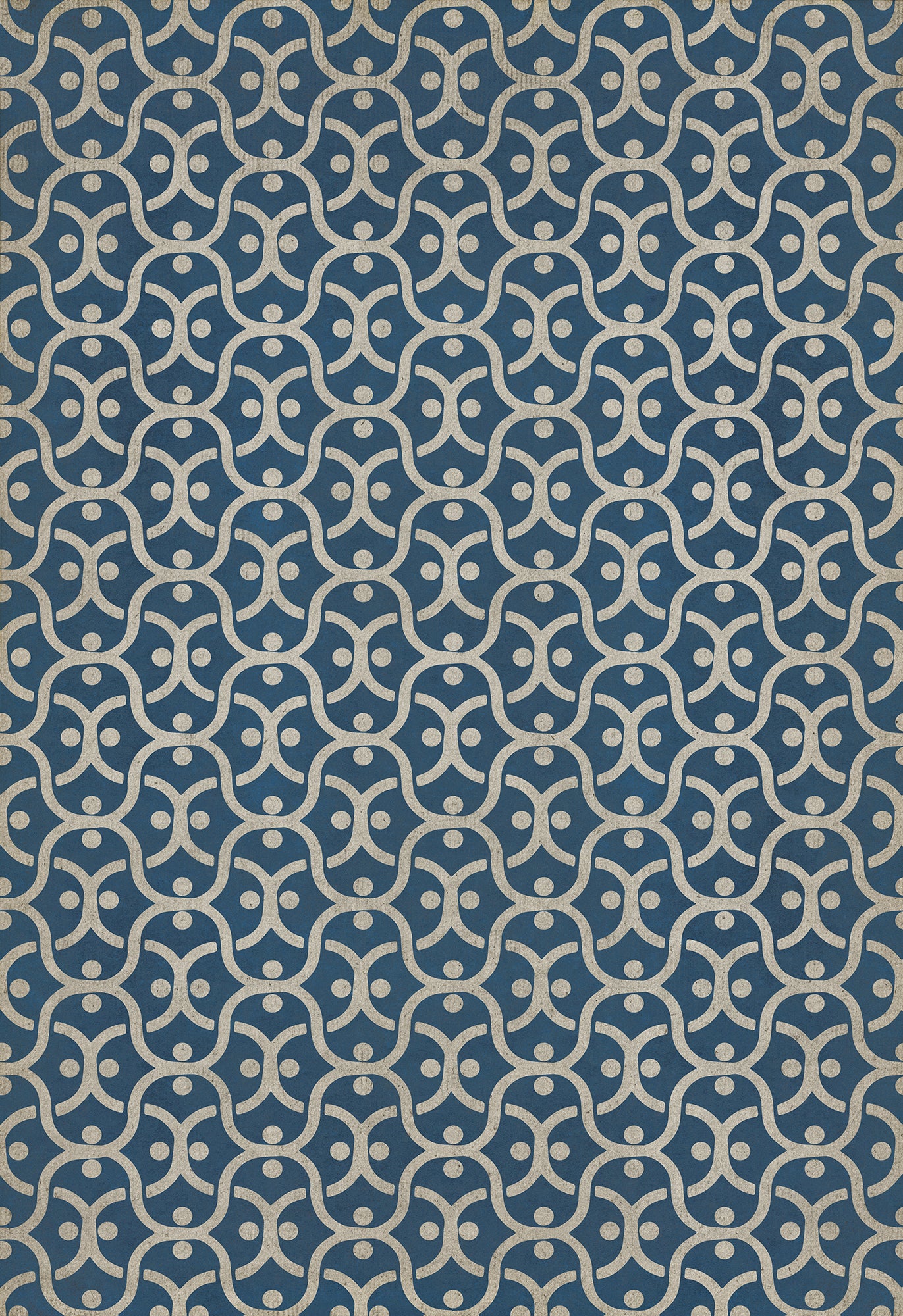 Pattern 47 A Beautiful Mind 96x140 Vintage Vinyl Floorcloth