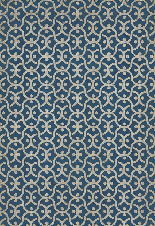 Pattern 47 A Beautiful Mind 96x140 Vintage Vinyl Floorcloth