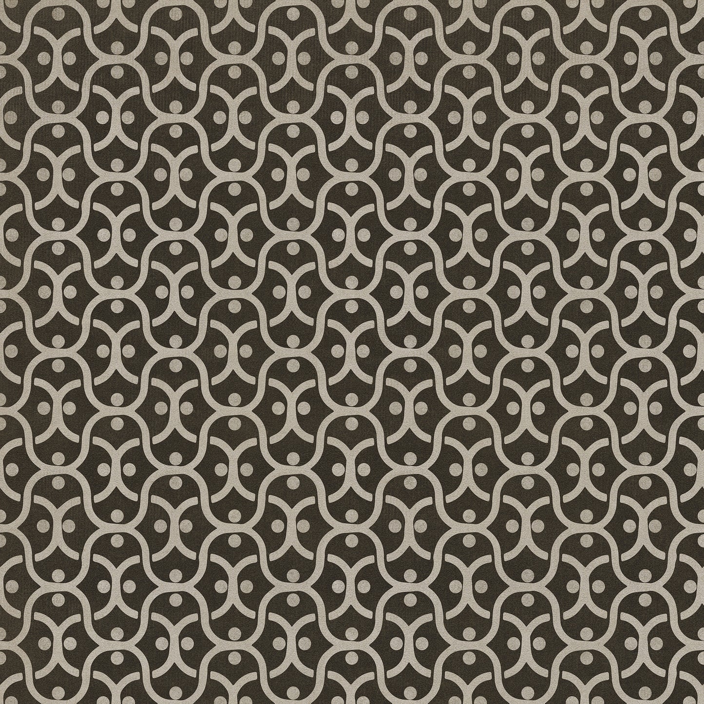 Pattern 47 Black Russian 36x36 Vintage Vinyl Floorcloth