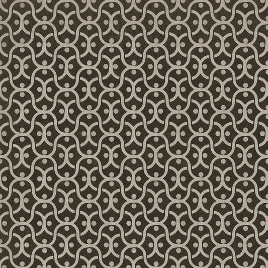 Pattern 47 Black Russian 36x36 Vintage Vinyl Floorcloth