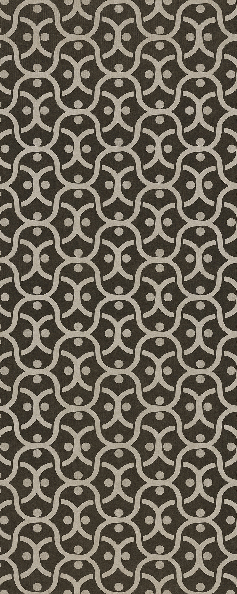 Pattern 47 Black Russian 36x90 Vintage Vinyl Floorcloth