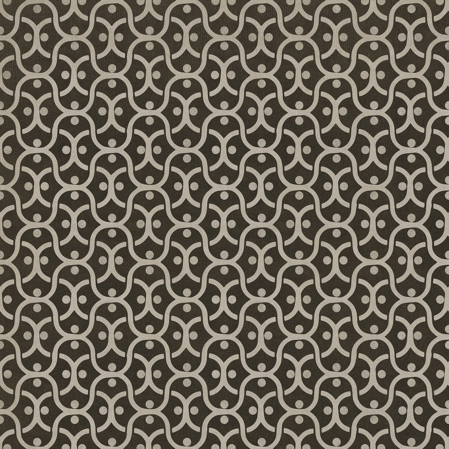 Pattern 47 Black Russian 48x48 Vintage Vinyl Floorcloth