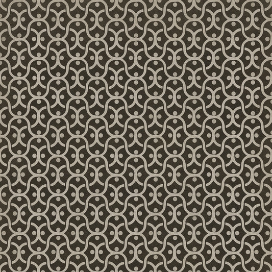 Pattern 47 Black Russian 60x60 Vintage Vinyl Floorcloth