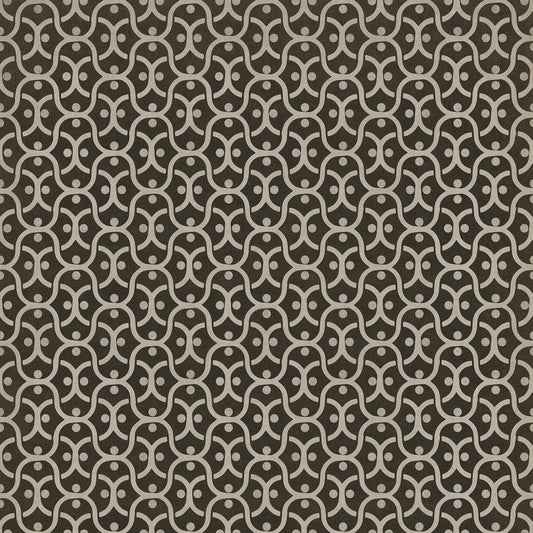 Pattern 47 Black Russian 72x72 Vintage Vinyl Floorcloth