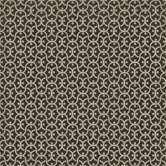 Pattern 47 Black Russian 96x96 Vintage Vinyl Floorcloth