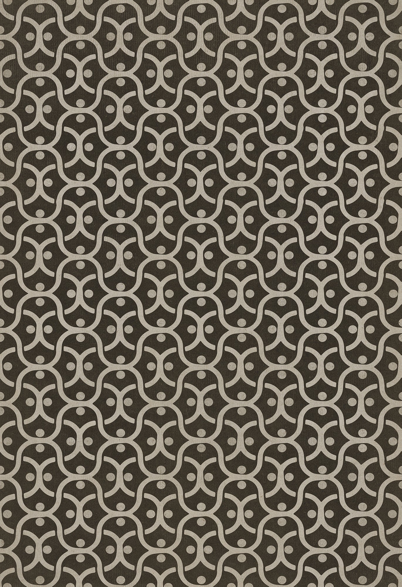 Pattern 47 Black Russian 96x140 Vintage Vinyl Floorcloth