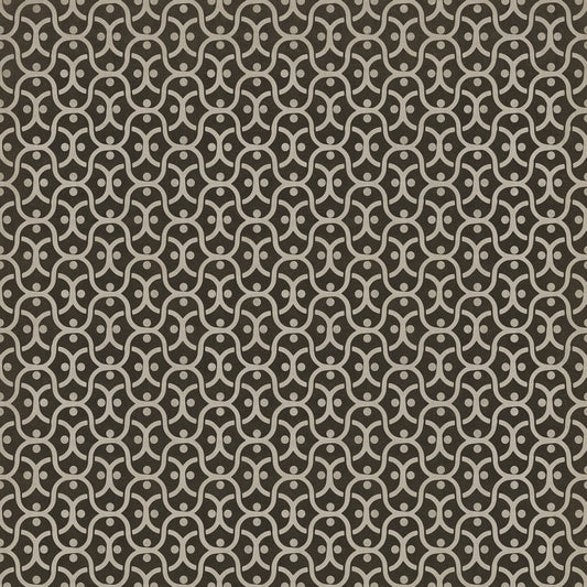 Pattern 47 Black Russian 120x120 Vintage Vinyl Floorcloth