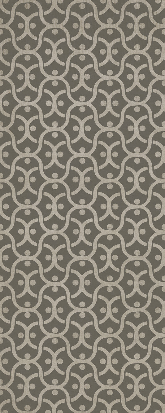 Pattern 47 Grey Matter 36x90 Vintage Vinyl Floorcloth