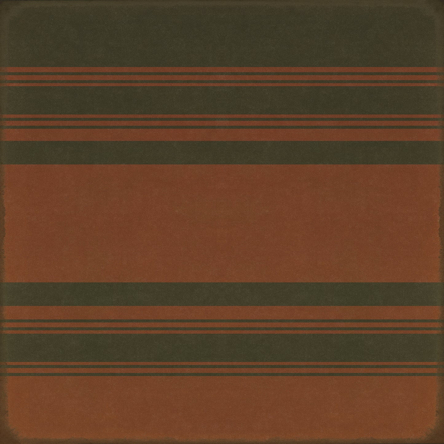 Pattern 50 Organic Stripes Black and Red 60x60 Vintage Vinyl Floorcloth