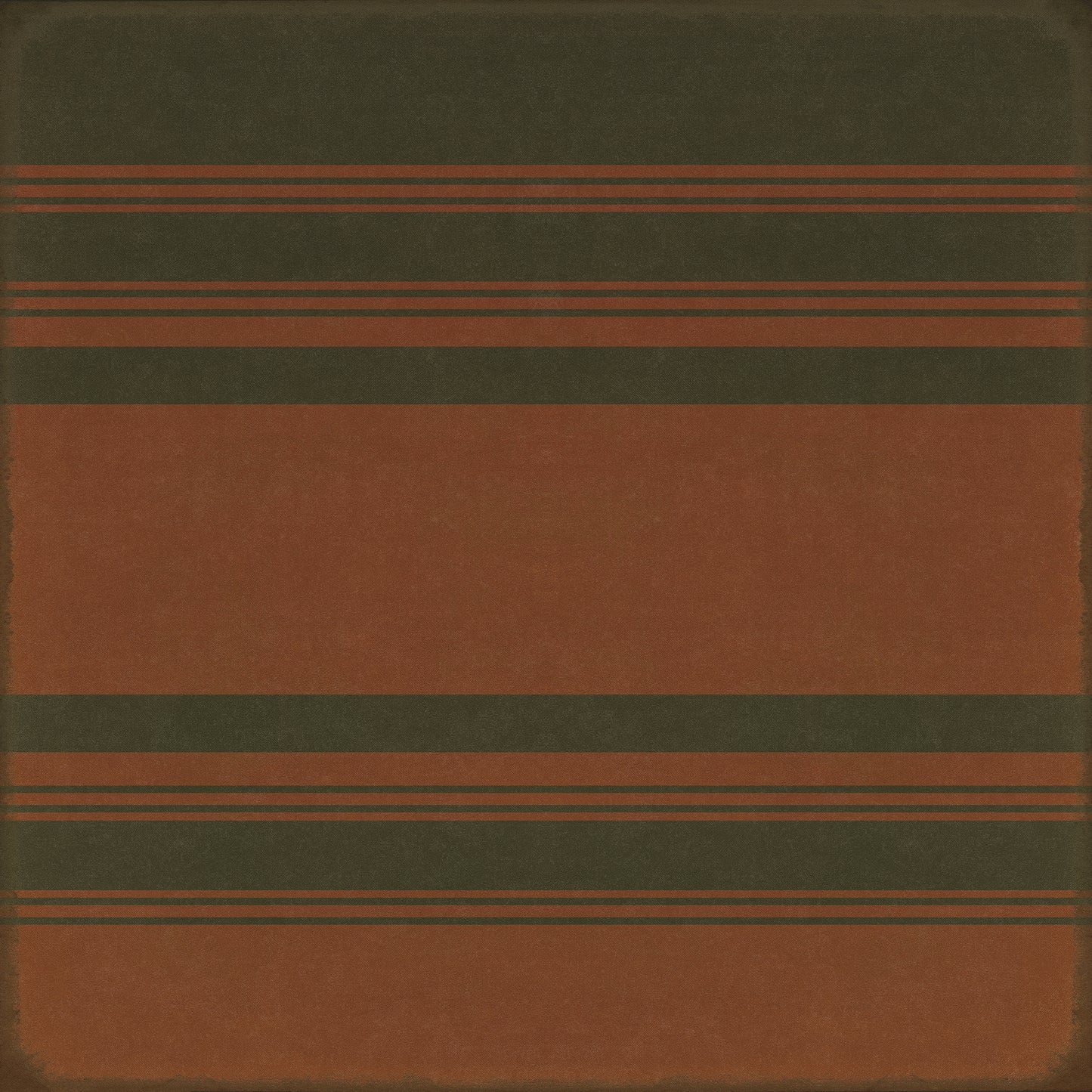 Pattern 50 Organic Stripes Black and Red 72x72 Vintage Vinyl Floorcloth