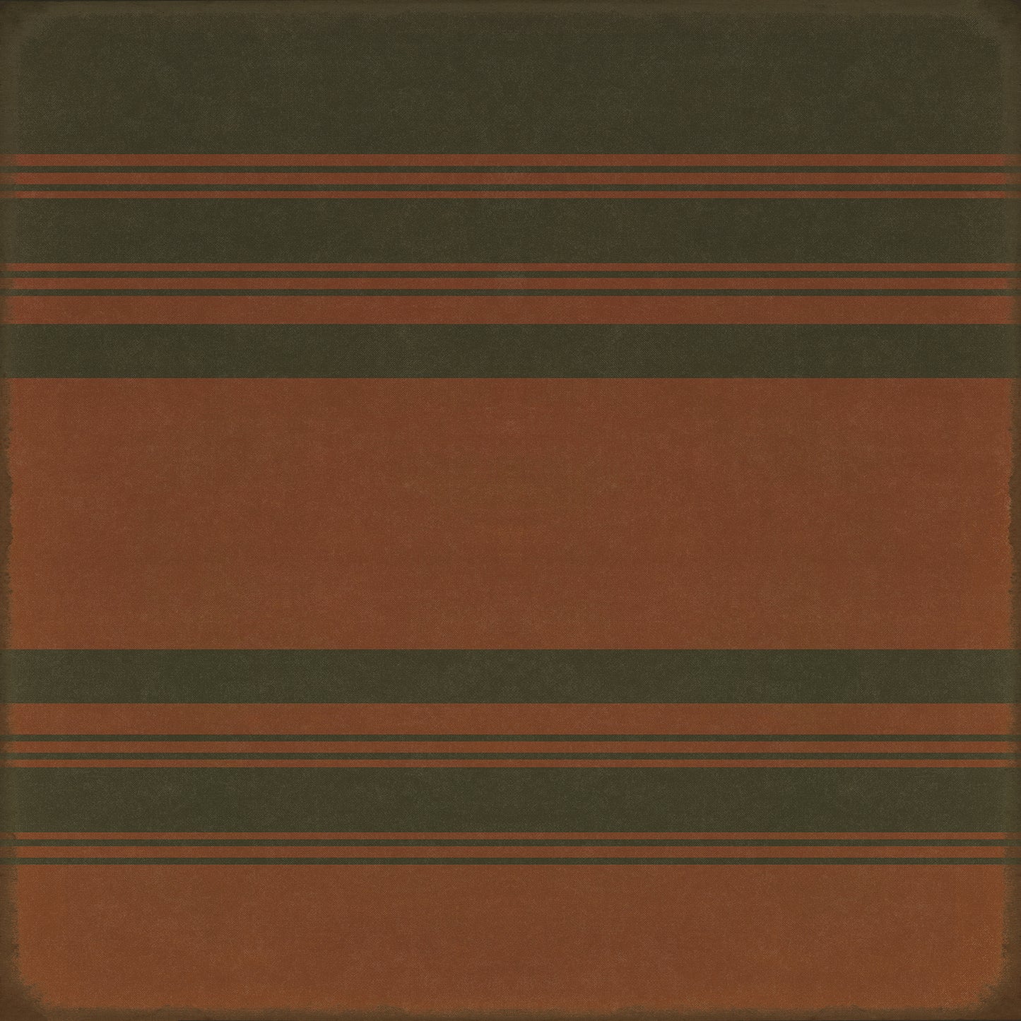 Pattern 50 Organic Stripes Black and Red 96x96 Vintage Vinyl Floorcloth