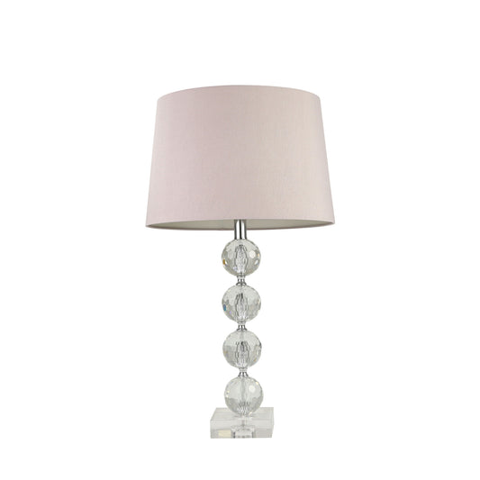 Glass 29" 3 Ball Table Lamp, Clear