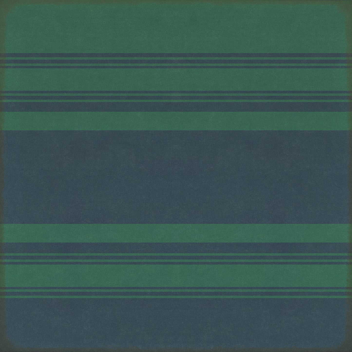 Pattern 50 Organic Stripes Teal and Blue 60x60 Vintage Vinyl Floorcloth