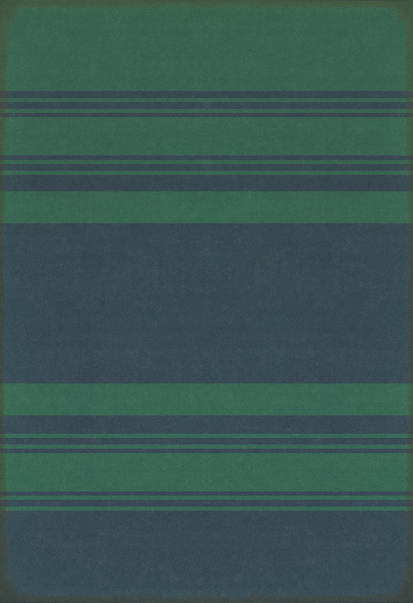 Pattern 50 Organic Stripes Teal and Blue 96x140 Vintage Vinyl Floorcloth